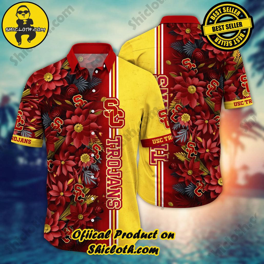 Usc Trojans NCAA Hawaiian Shirt Custom Brightness Aloha Shirt