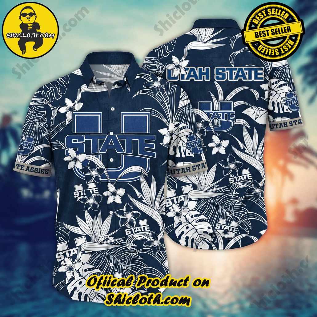 Utah State Aggies NCAA Hawaiian Shirt Sun-Up Aloha Shirt
