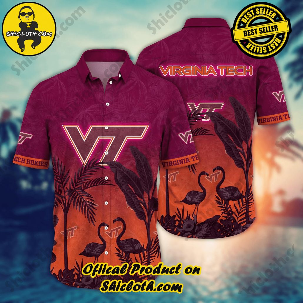 Virginia Tech Hokies NCAA Hawaiian Shirt Pool Daystime Aloha Shirt