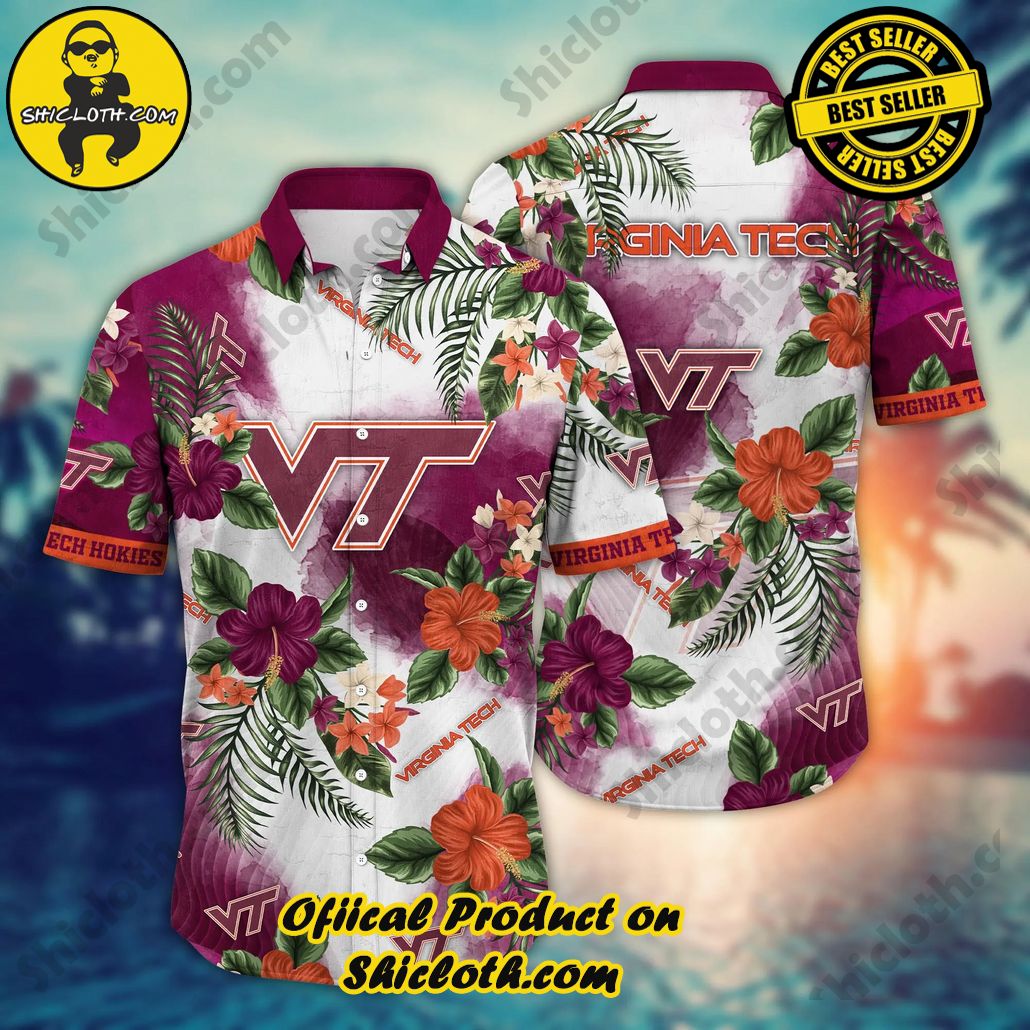 Virginia Tech Hokies NCAA Hawaiian Shirt Sunbathetime Aloha Shirt