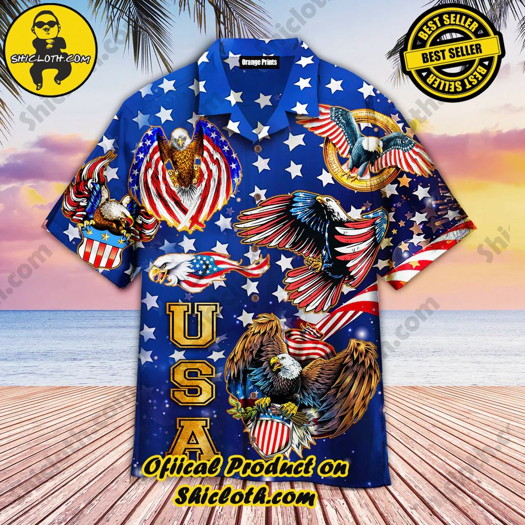 4Th Of July Independence Day Eagles Trendy Hawaiian Shirt