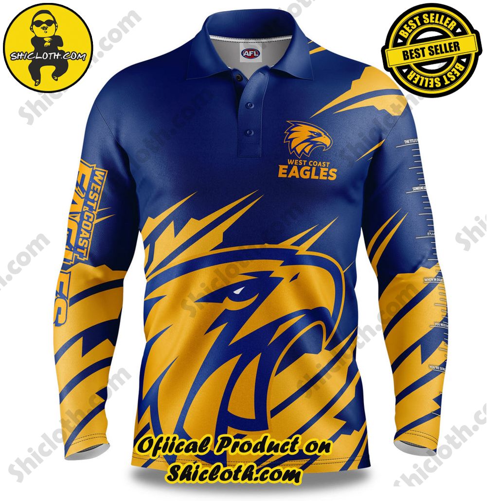 AFL West Coast Eagles Ignition Fishing Shirt