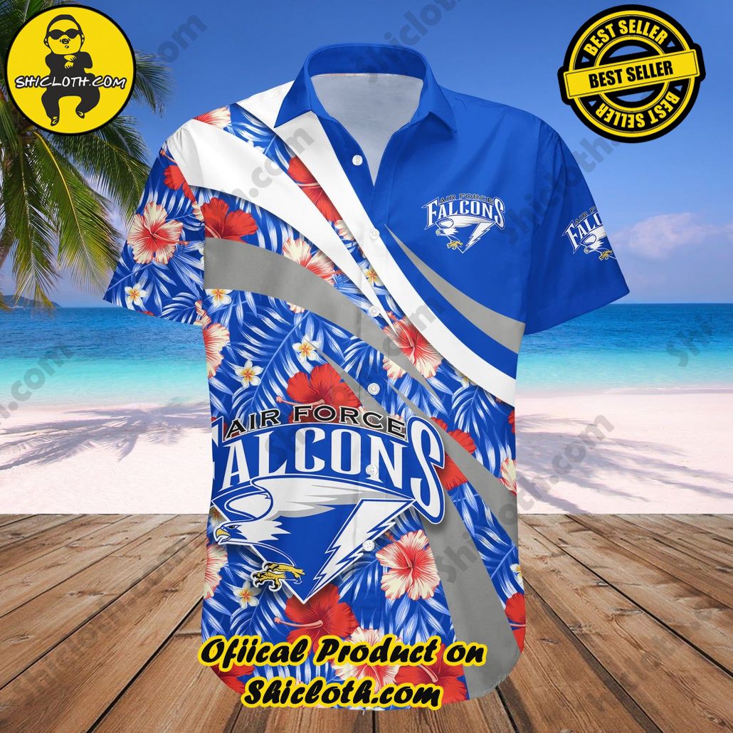 Air Force Falcons Hawaii Shirt Hibiscus Sport Style NCAA