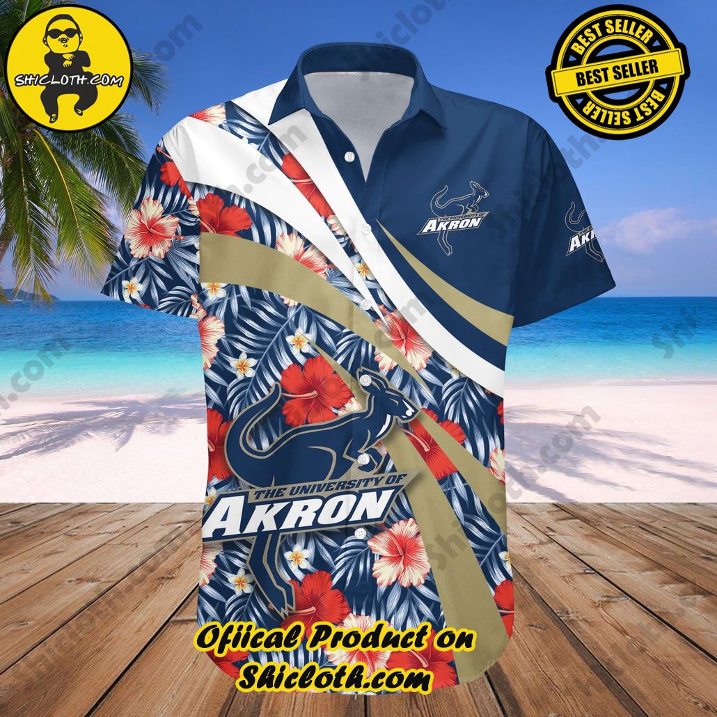 Akron Zips Hawaii Shirt Hibiscus Sport Style NCAA