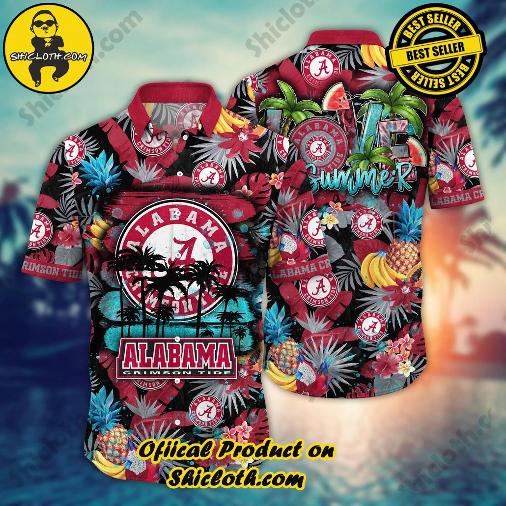 Alabama Crimson Tide NCAA Hawaiian Shirt Tropicaltime Aloha Shirt