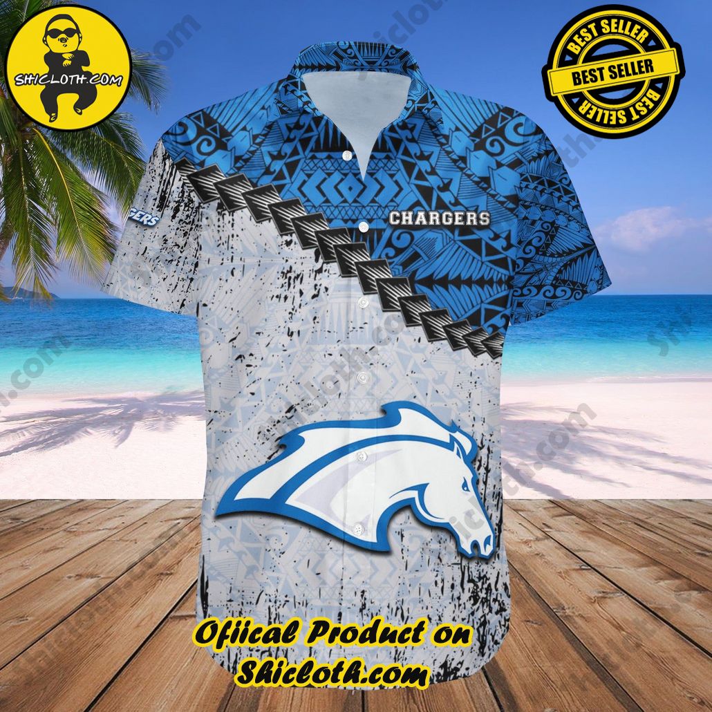 Alabama Huntsville Chargers Hawaii Shirt Grunge Polynesian Tattoo NCAA