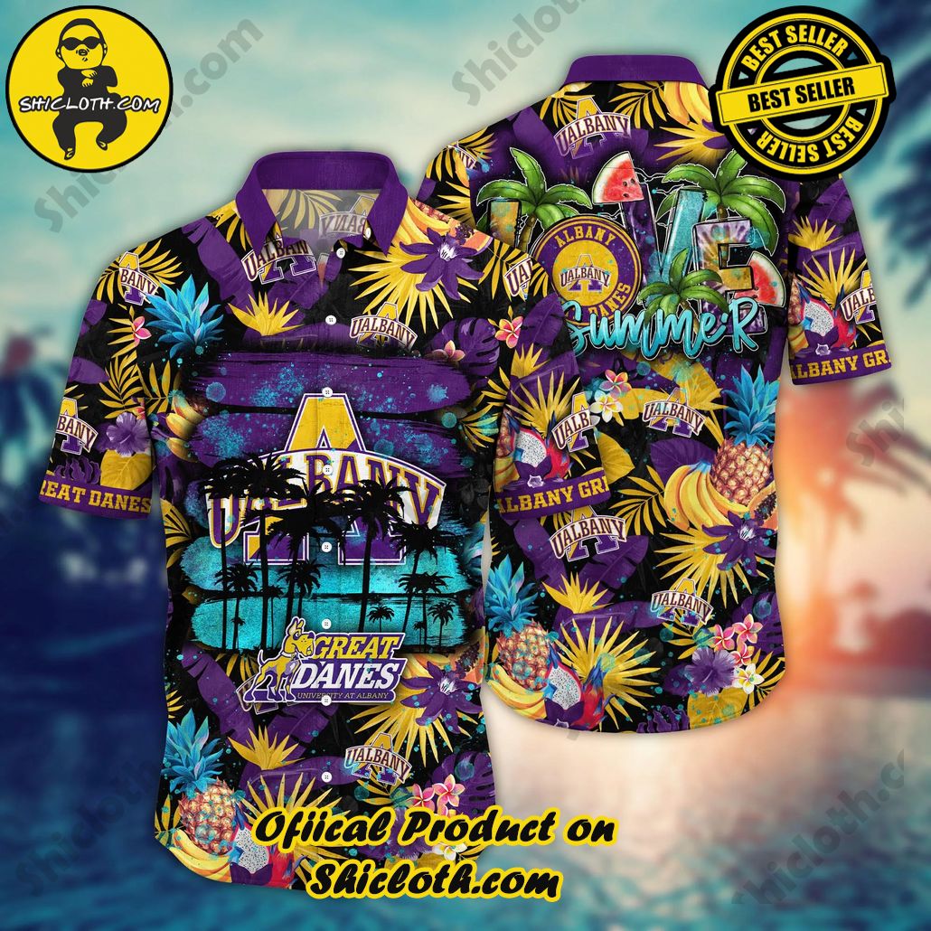 Albany Great Danes NCAA Hawaiian Shirt Fresh Mowed Lawnstime Aloha Shirt