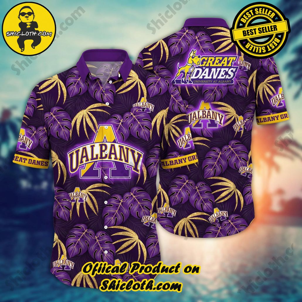 Albany Great Danes NCAA Hawaiian Shirt Sprinklers Aloha Shirt