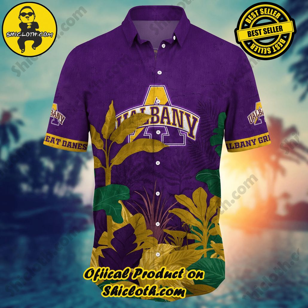Albany Great Danes NCAA Hawaiian Shirt Sun Showers Aloha Shirt Albany Great Danes NCAA Hawaiian Shirt Sun Showers Aloha Shirt