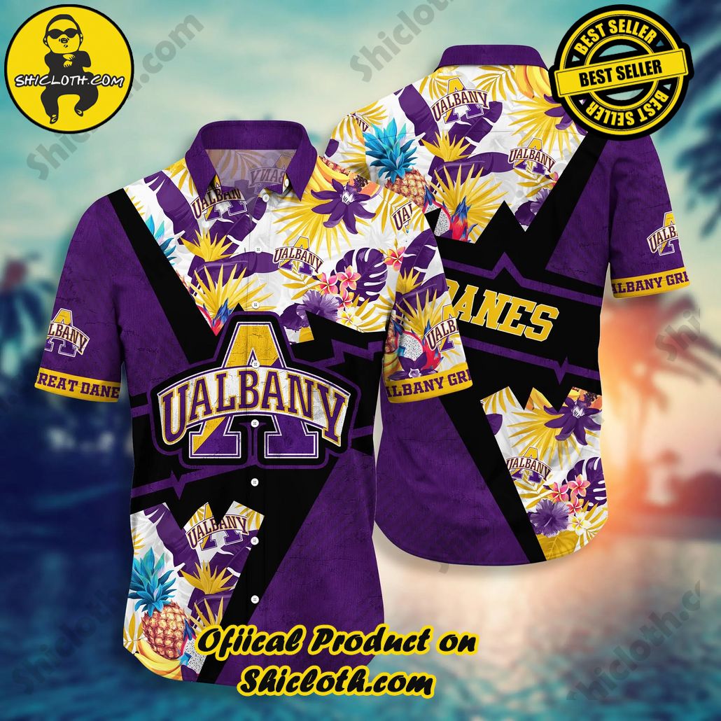 Albany Great Danes NCAA Hawaiian Shirt Sunlit Aloha Shirt