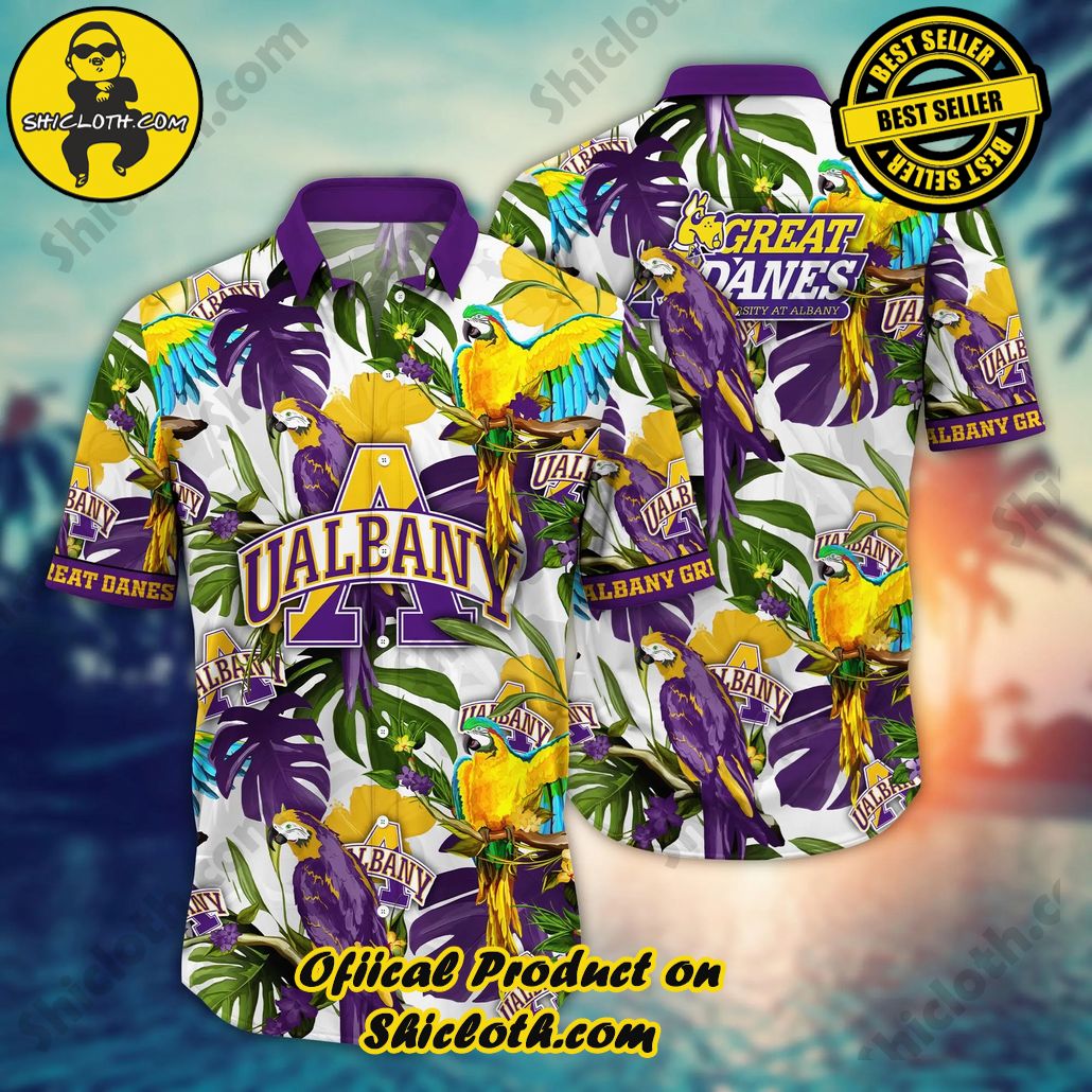 Albany Great Danes NCAA Hawaiian Shirt Sunlittime Exhibition Match Shirts