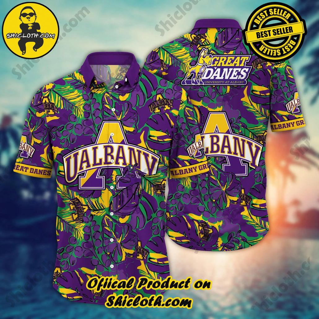 Albany Great Danes NCAA Hawaiian Shirt Vacation Spots Aloha Shirt