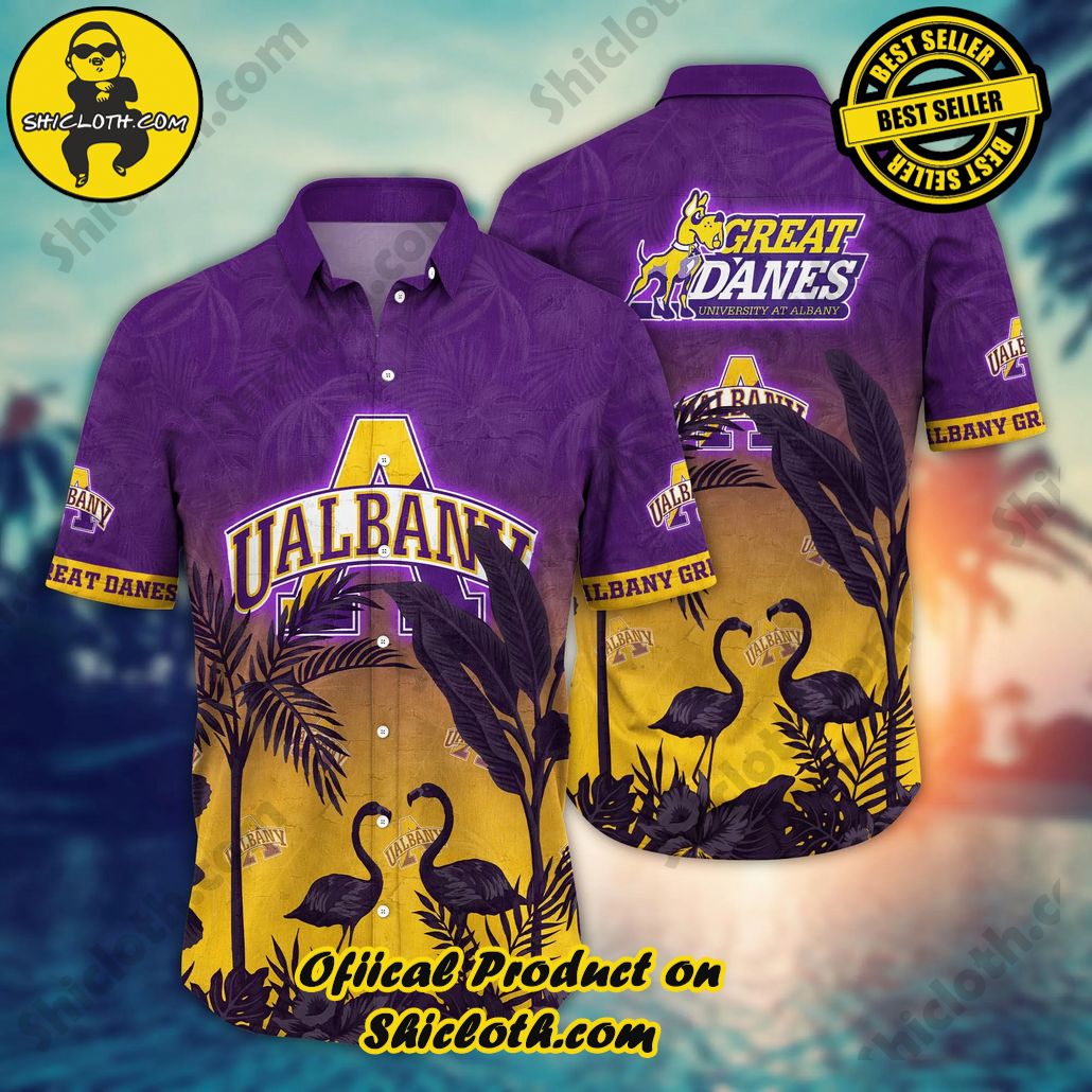 Albany Great Danes NCAA Hawaiian Shirt Water Sportstime Aloha Shirt