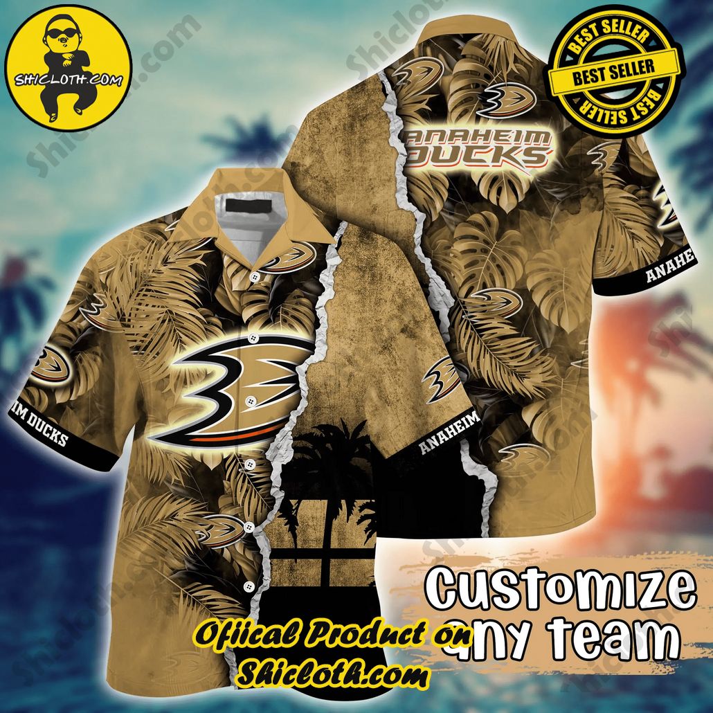 Anaheim Ducks NHL Hawaiian Shirt Custom Straw Hats Aloha Shirt