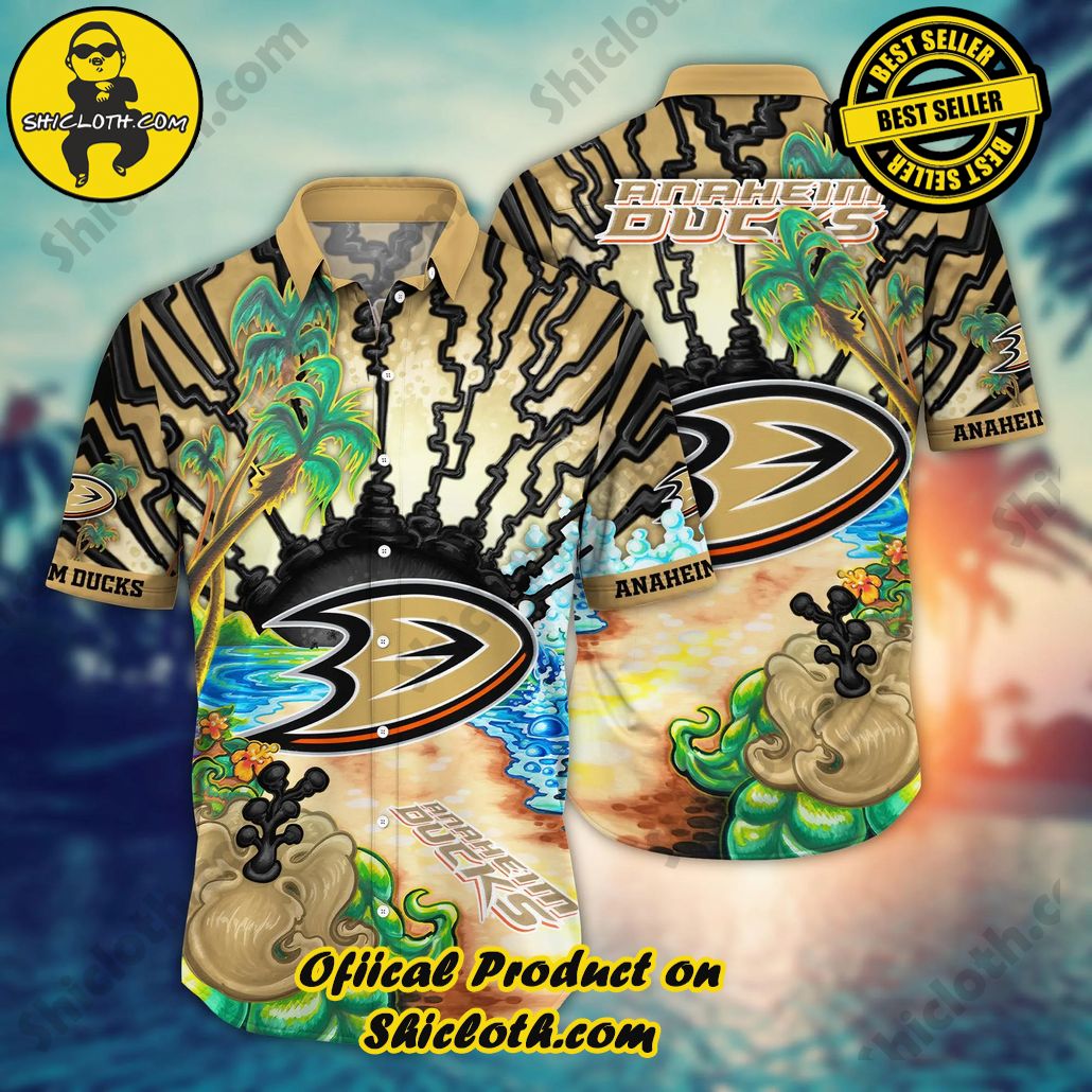 Anaheim Ducks NHL Hawaiian Shirt Vacation Timetime Aloha Shirt
