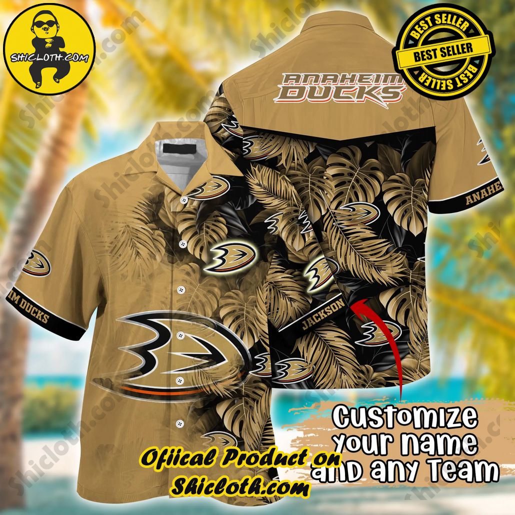 Anaheim Ducks NHL Summer Hawaii Shirt And Tshirt Custom Aloha Shirt