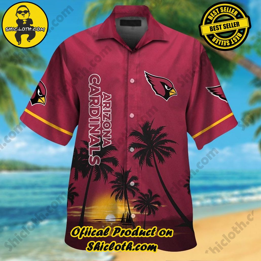Arizona Cardinals Exclusive Design Hawaiian Tropical Short Sleeve Shirt
