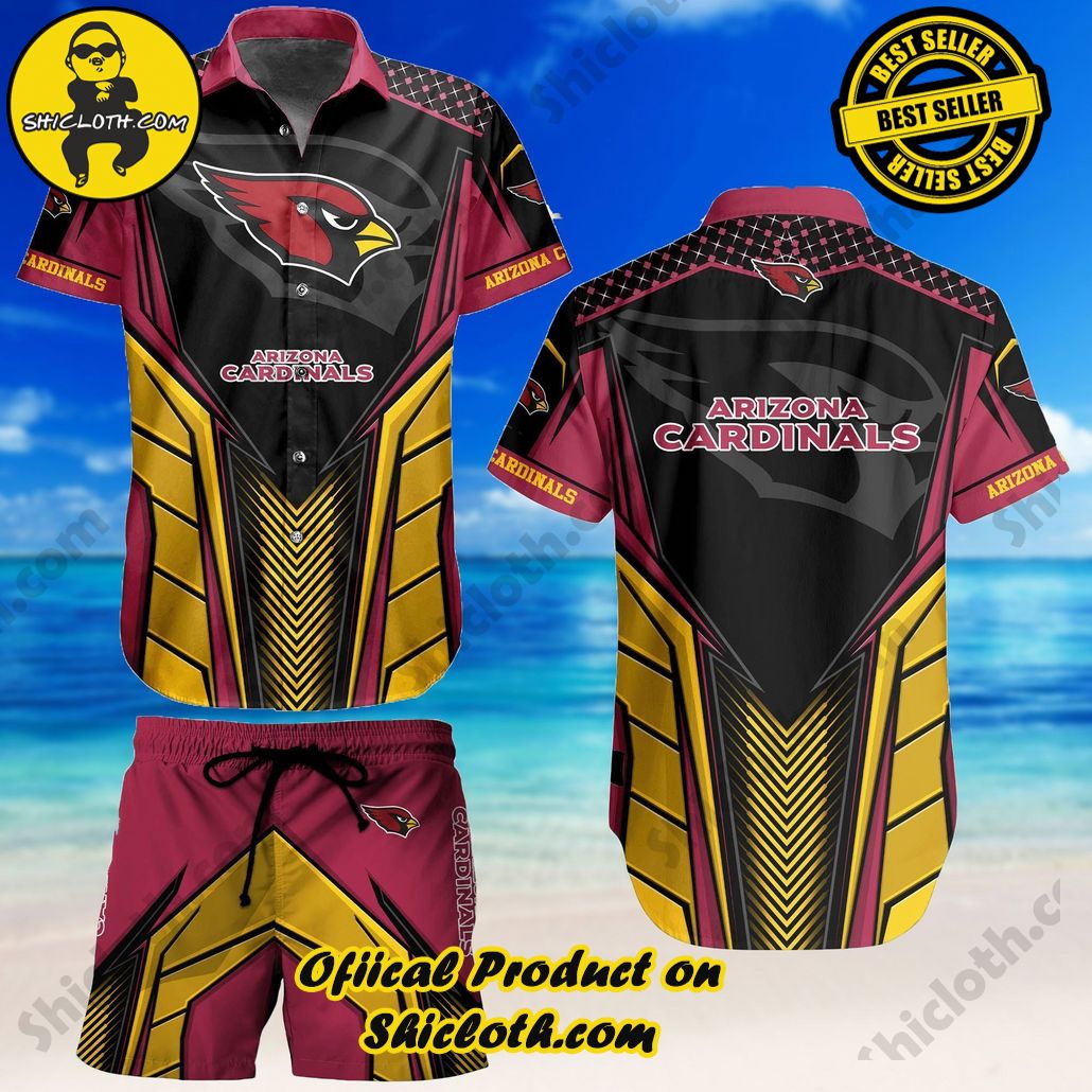 Arizona Cardinals Hawaiian Ensemble Collection Shirt Short