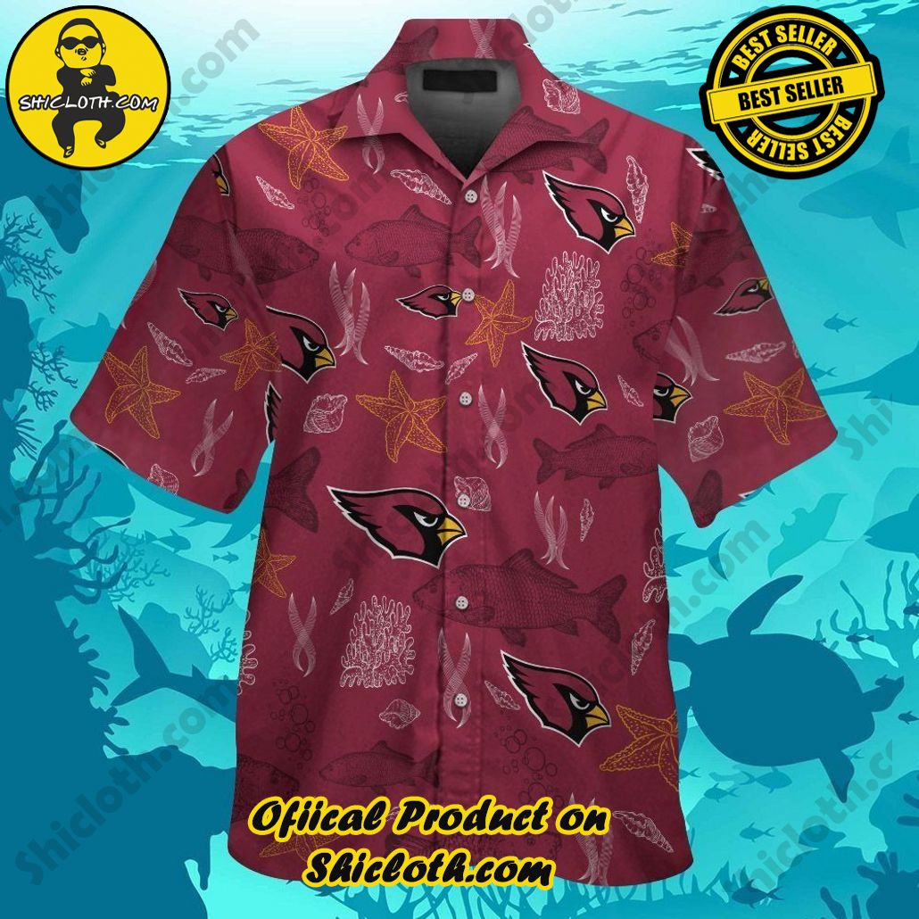 Arizona Cardinals Hawaiian Short Sleeve Tropical Shirt
