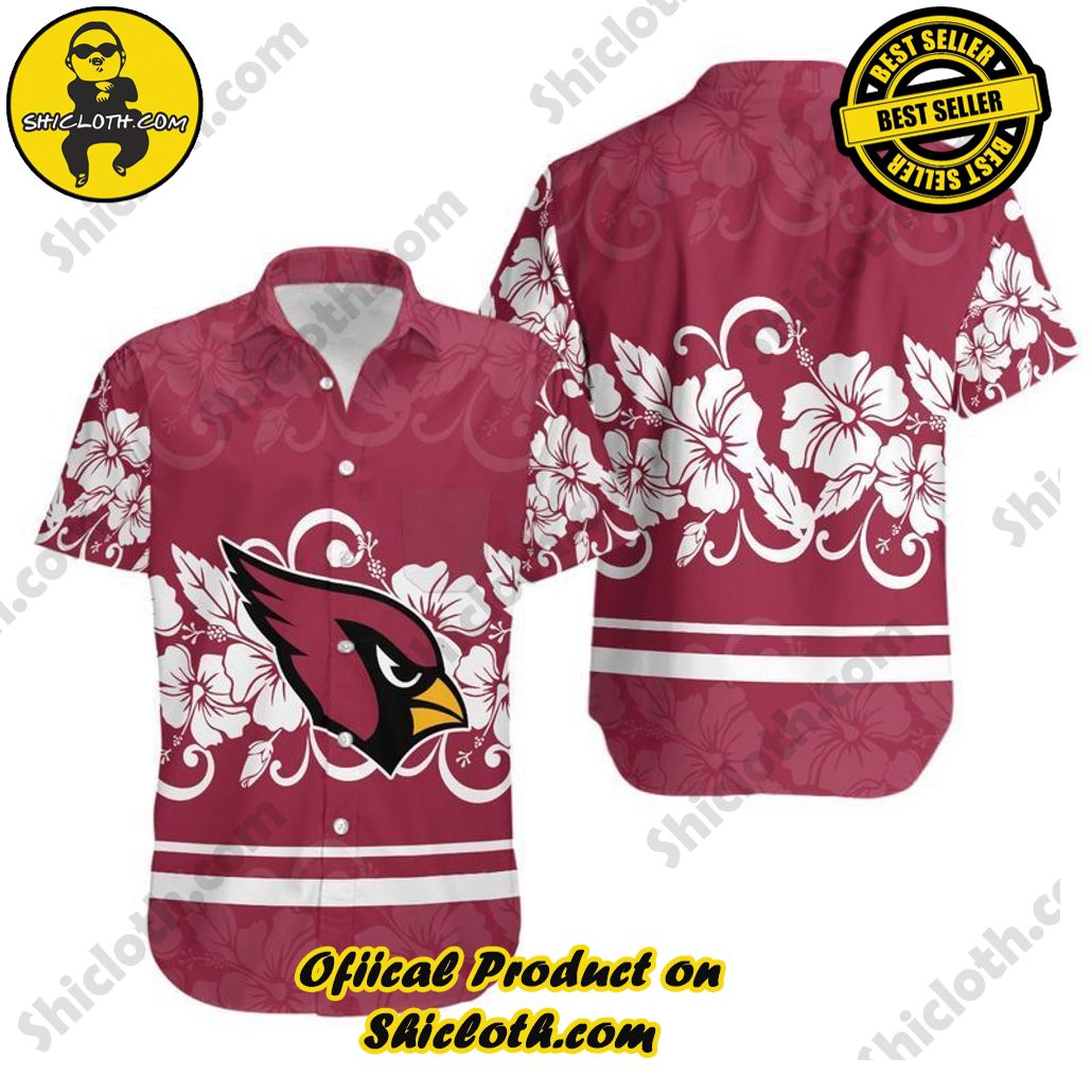 Arizona Cardinals Hibiscus Flowers Hawaii Shirt And Shorts Summer Coll