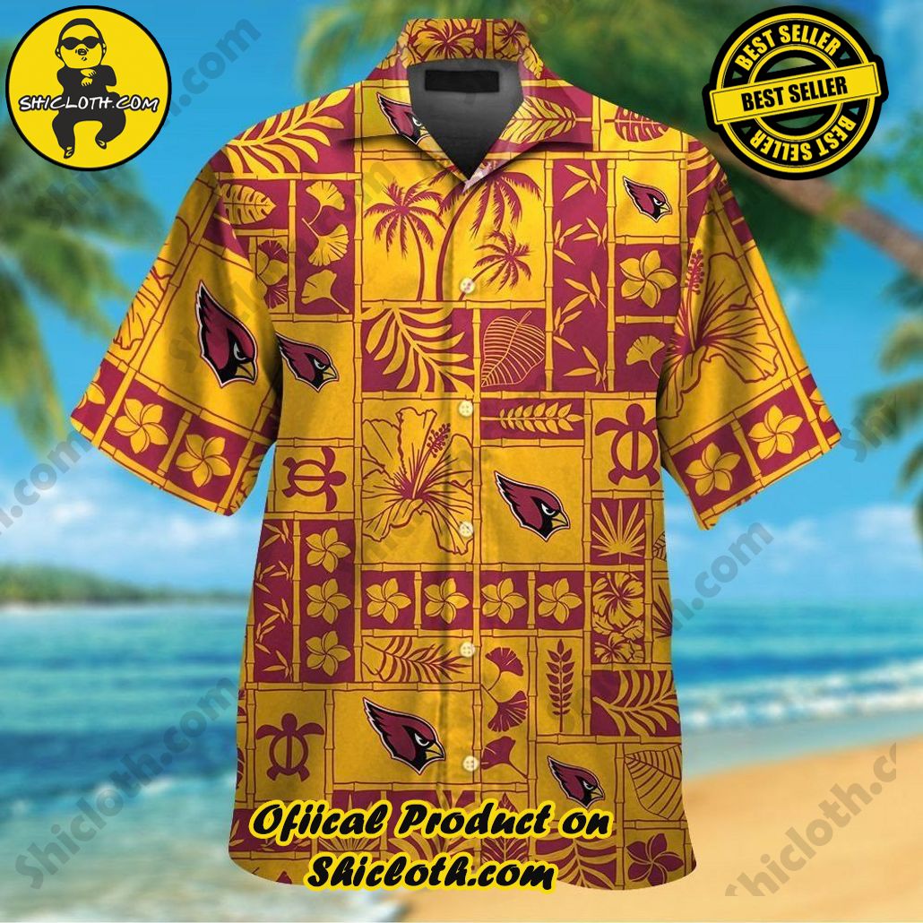 Arizona Cardinals Short Sleeve Hawaiian Shirt Tropical Exclusive Design