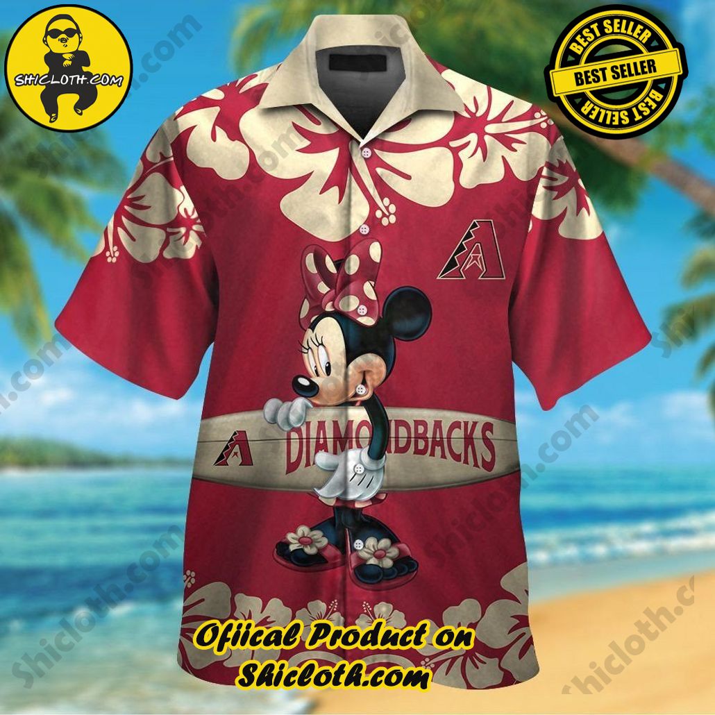 Arizona Diamondbacks Design Hawaiian Tropical Short Sleeve Elegance Shirt