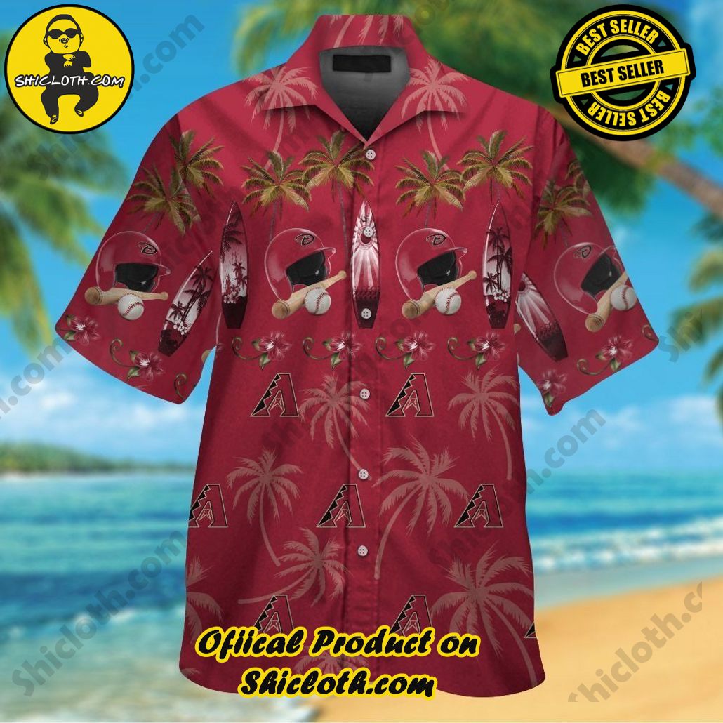 Arizona Diamondbacks Hawaiian Short Sleeve Elegance Tropical Shirt Design