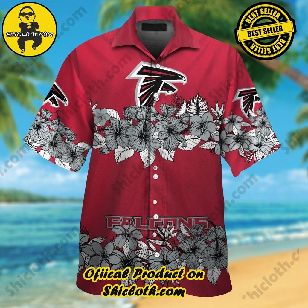 Atlanta Falcons Hawaiian Short Sleeve Tropical Shirt Button Up Elegance