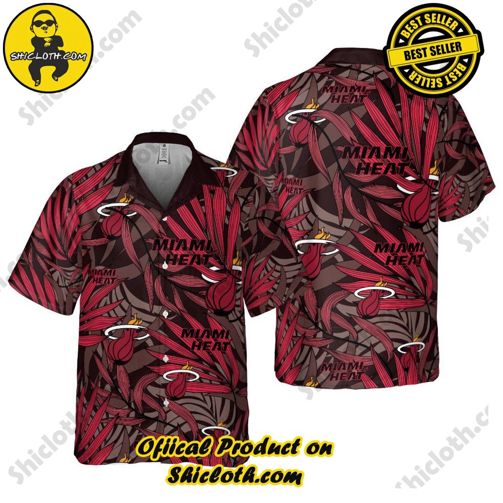 Authentic Aloha Shirt with Tropical Vibe Miami Heat