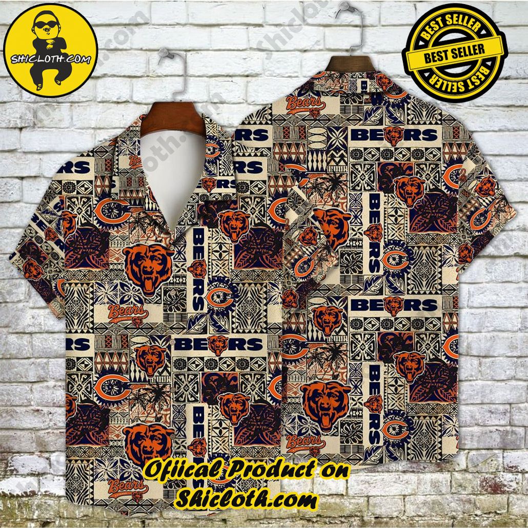 Authentic Hawaiian Shirt Showcasing Chicago Bears