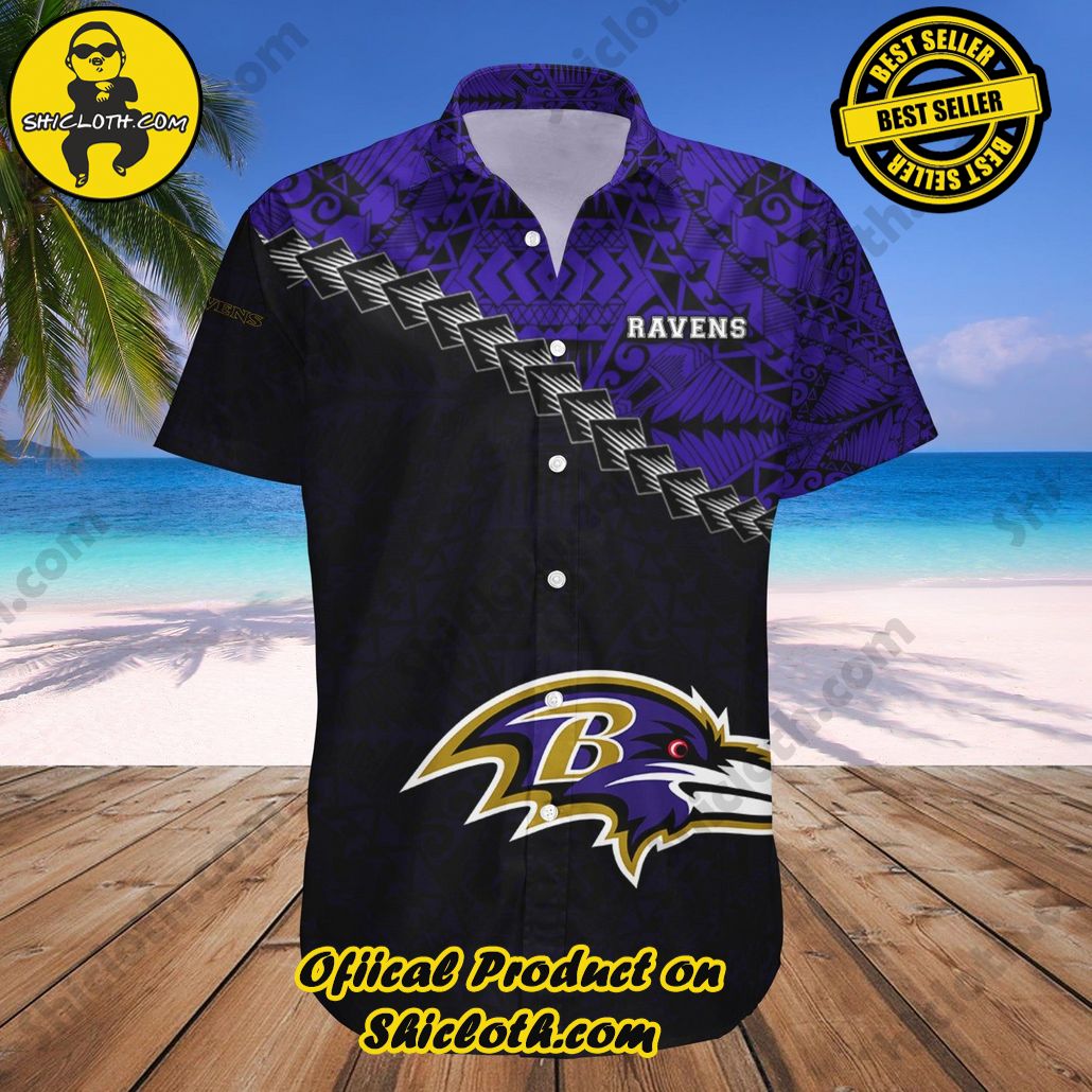 Baltimore Ravens Hawaii Shirt Grunge Polynesian Tattoo – NFL