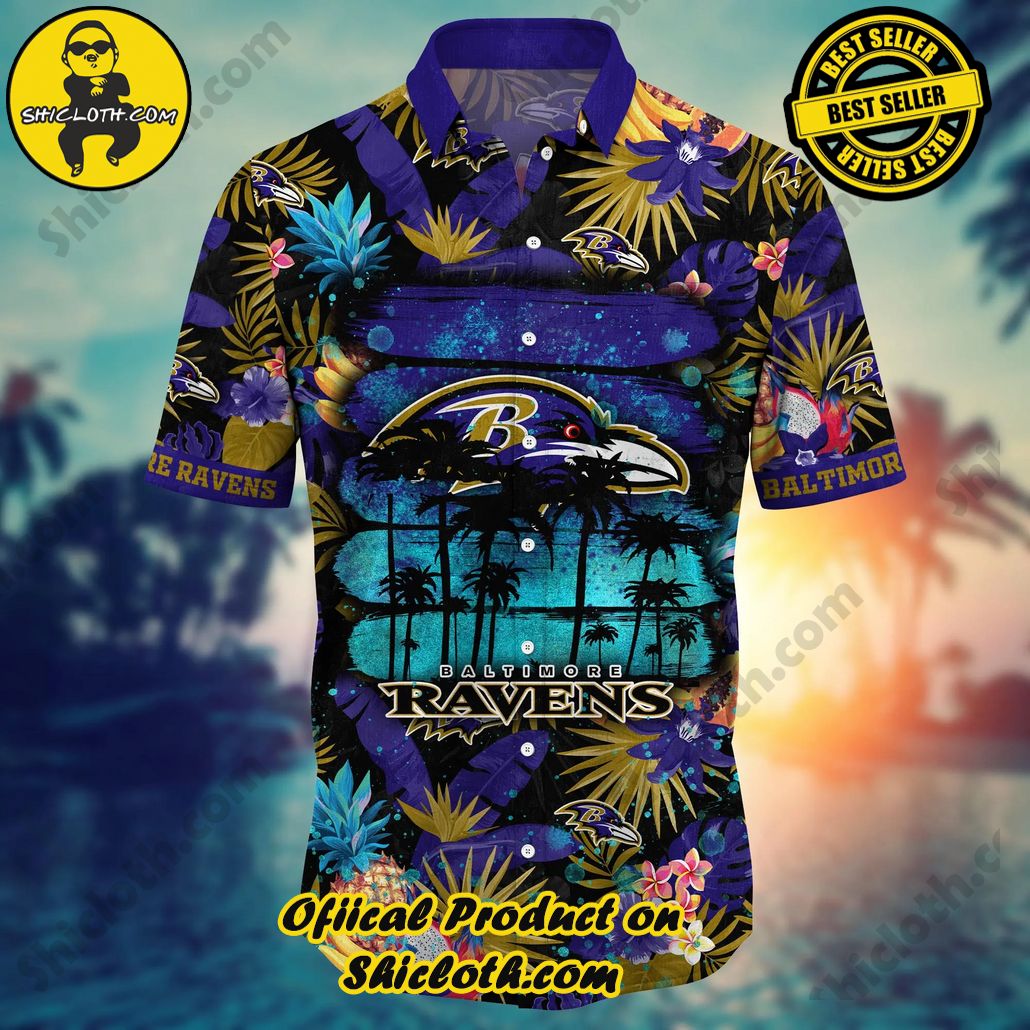 Baltimore Ravens NFL Hawaiian Shirt Pool Daystime Aloha Shirt