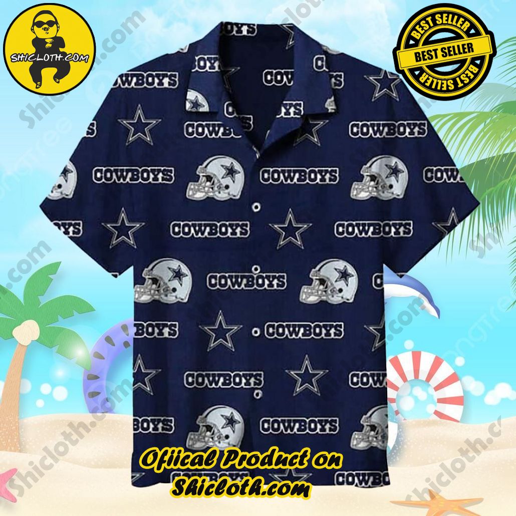 Beach Ready Dallas Cowboys Football Helmet Hawaiian Shirt