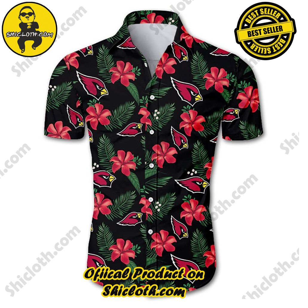Beach Shirt Arizona Cardinals Hawaiian Shirt Short Sleeve For Summer Collection Trendy Aloha