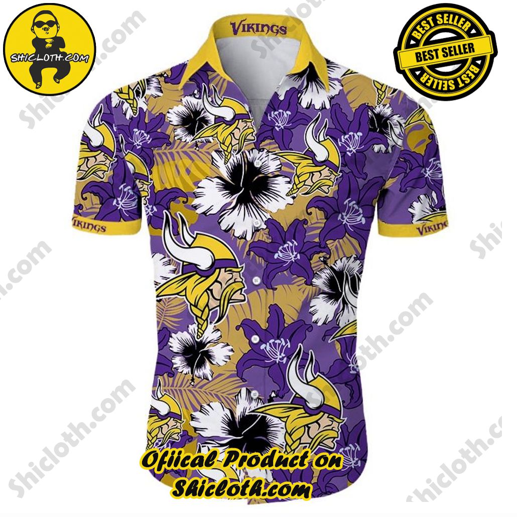 Beach Shirt Football Fans Shirt Minnesota Vikings Hawaiian Shirt