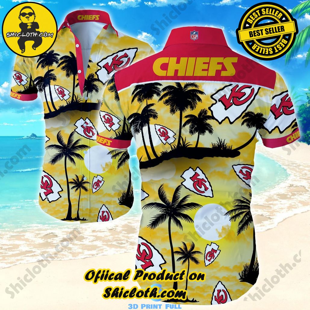 Beach Shirt NFL Kansas City Chiefs Hawaiian Shirt Summer Button Up
