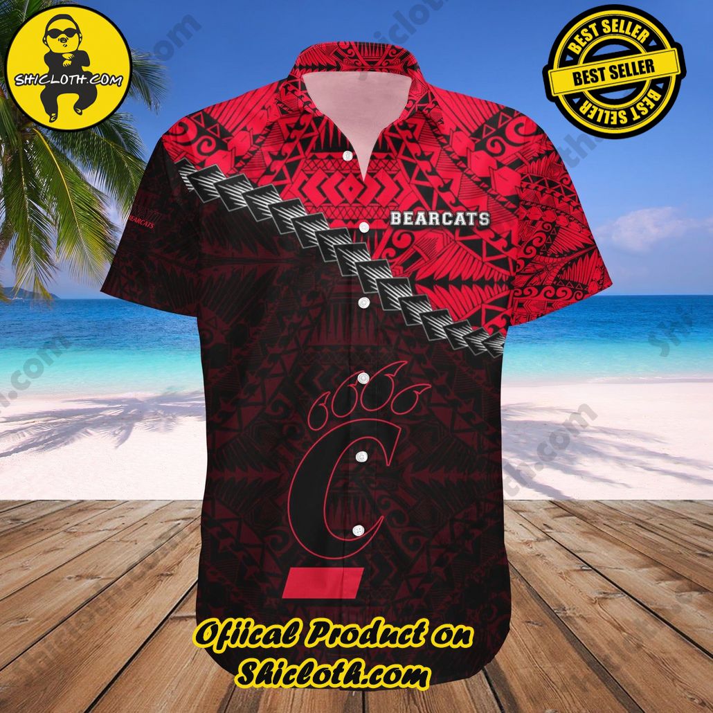 Cincinnati Bearcats Hawaii Shirt Grunge Polynesian Tattoo NCAA