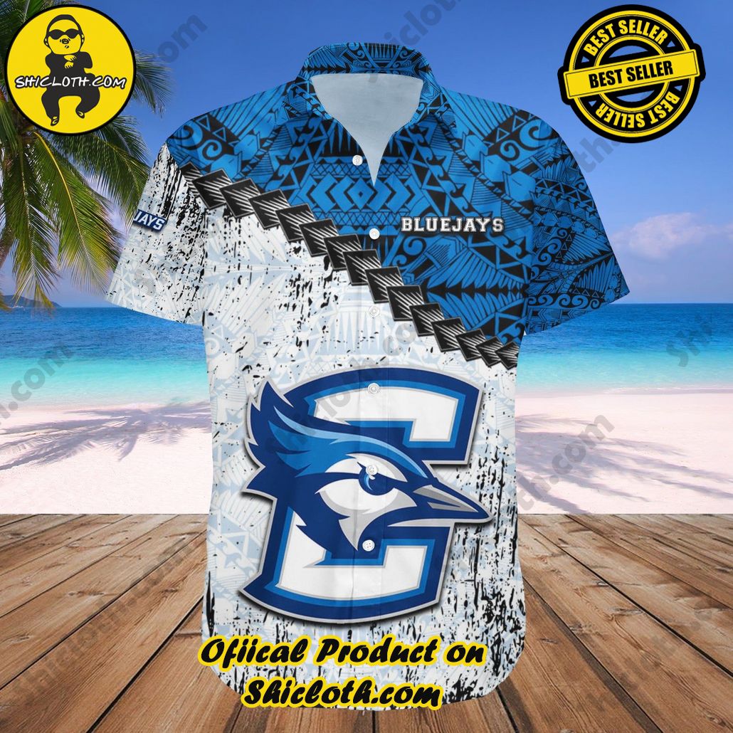 Creighton Bluejays Hawaii Shirt Grunge Polynesian Tattoo NCAA