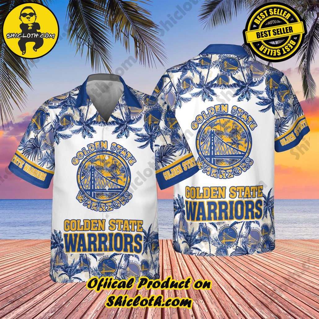 Distinctive Golden State Warriors Inspired Hawaiian Shirt