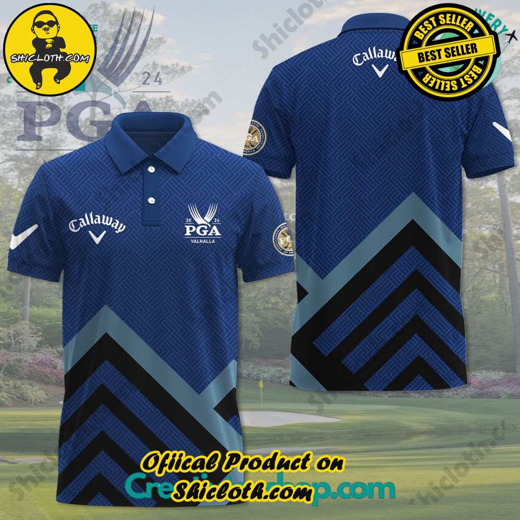 Golf PGA Championship x Callaway Blue Polo Shirt