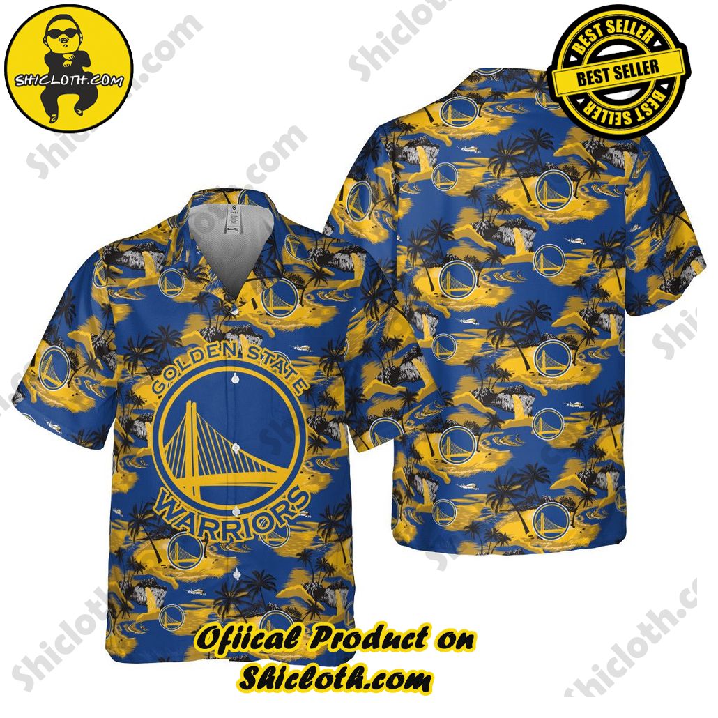 Iconic Hawaiian Shirt Representing Golden State Warriors