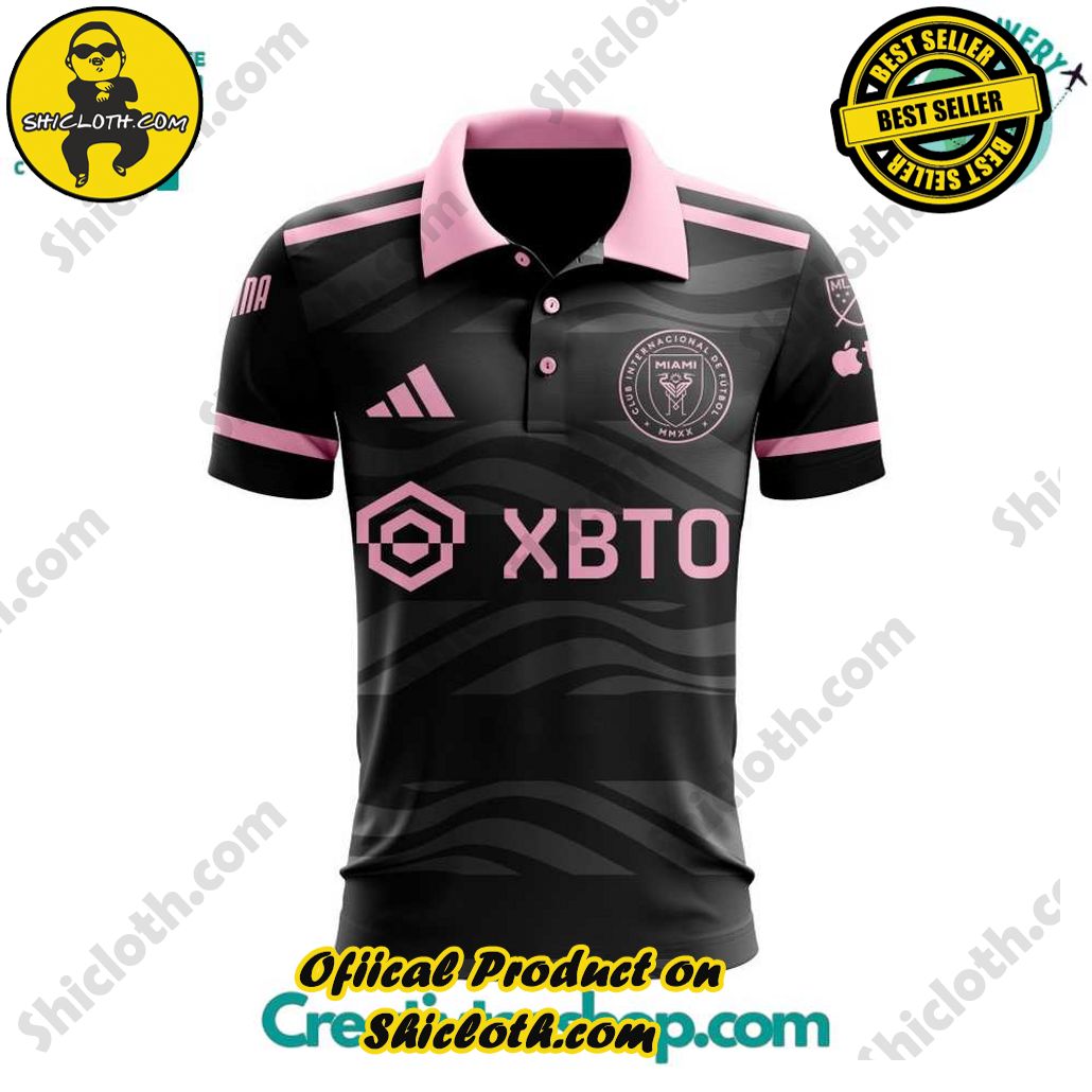 Inter Miami CF Black Polo Shirt
