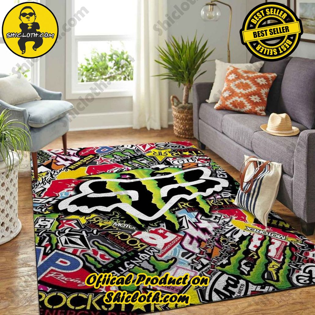 Limited Edition Rugs Monster Energy Fox F.R.C Racing Logo Carpet Local Brands Floor DC Version 2