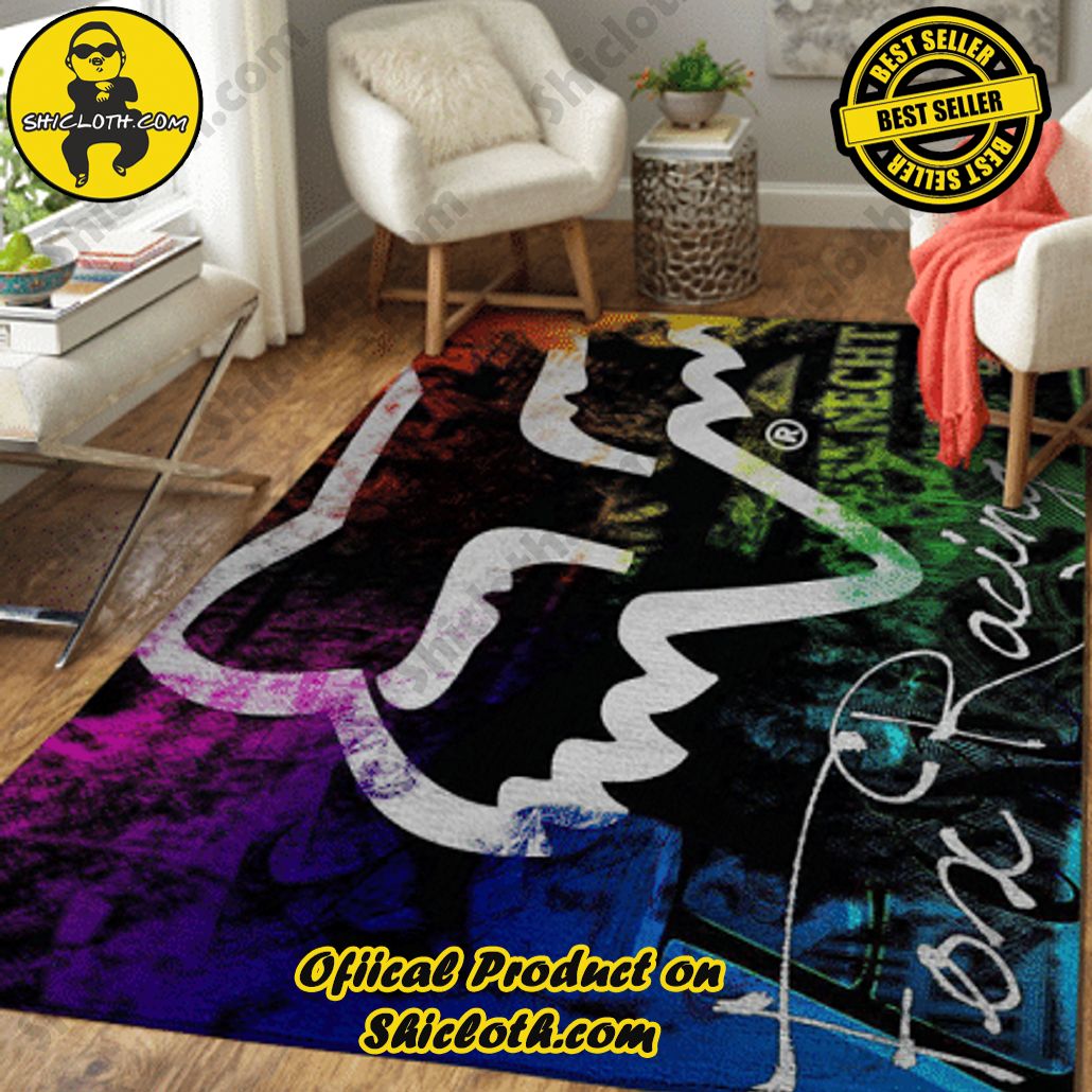Limited Edition Rugs Paint Color Fox Racing Logo Carpet Local Brands Floor DC Vesion 1