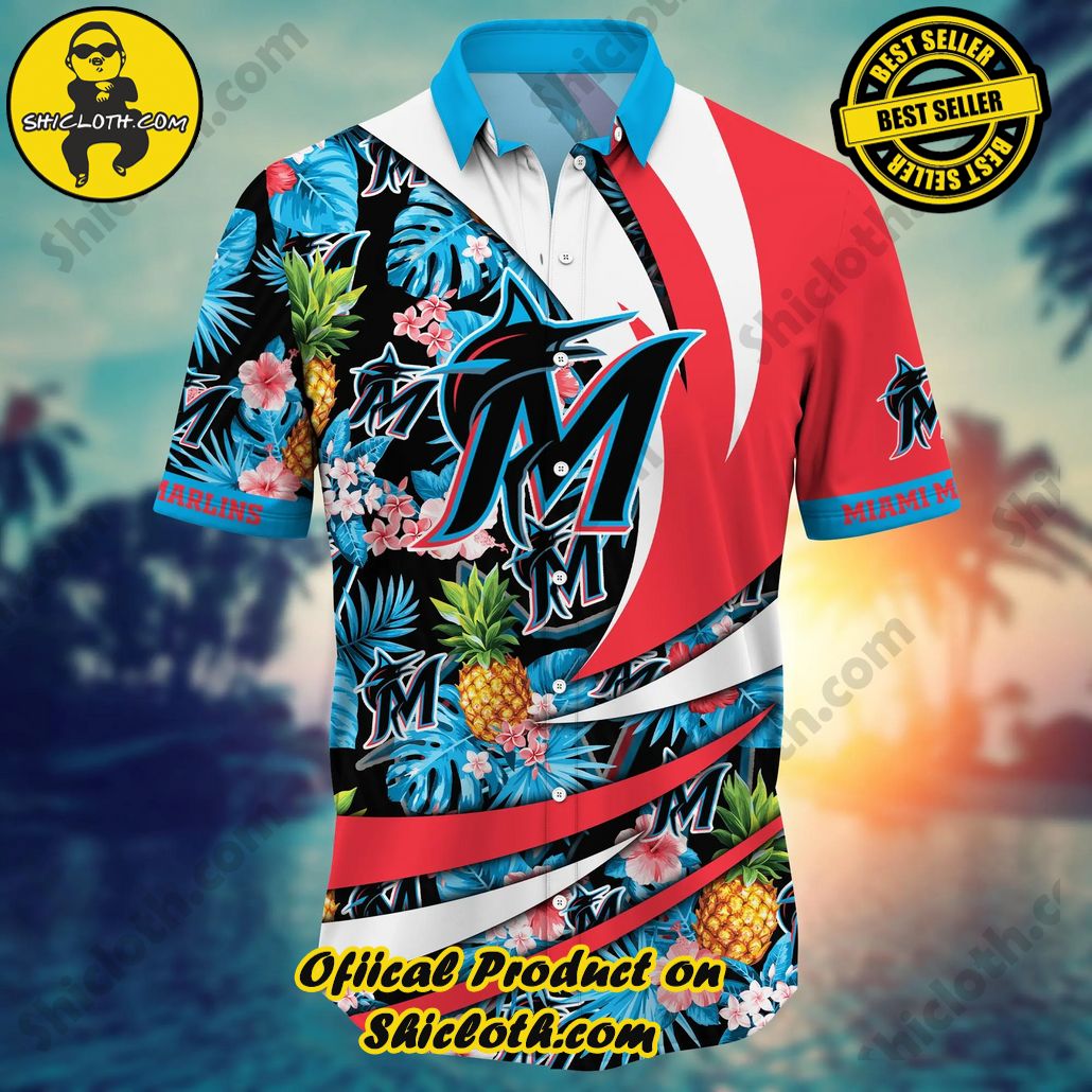 Miami Marlins MLB Hawaiian Shirt Heat Aloha Shirt Miami Marlins MLB Hawaiian Shirt Heat Aloha Shirt