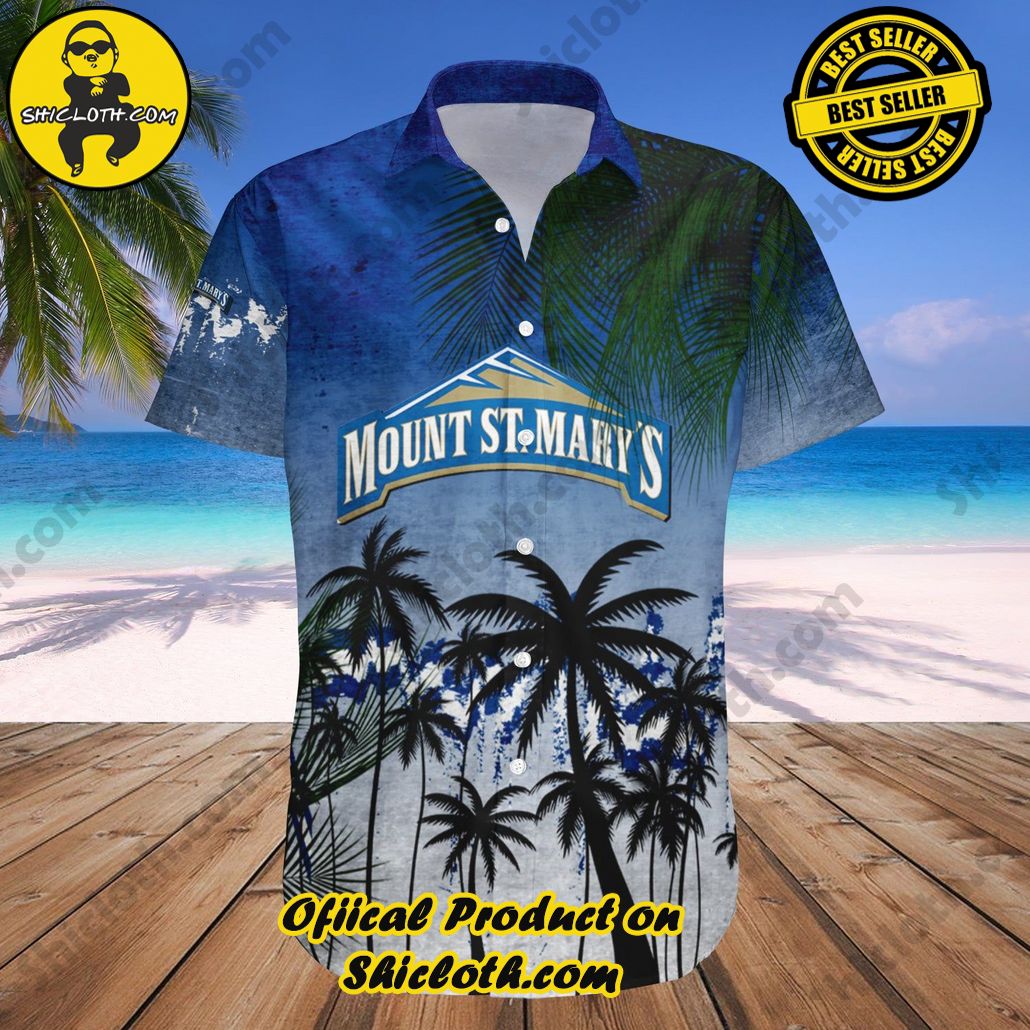 Mount St. Maryâ€™S Mountaineers Hawaii Shirt Coconut Tree Tropical Grunge NCAA