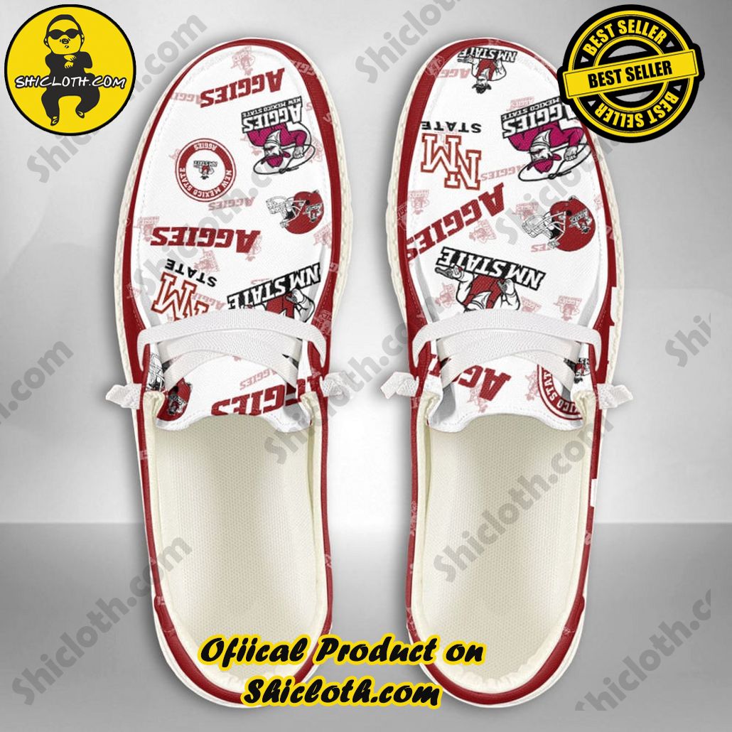 NCAA New Mexico State Aggies Custom Name Hey Dude Shoes