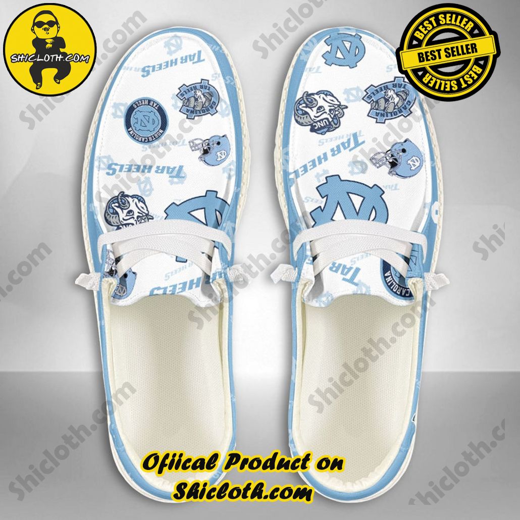 NCAA North Carolina Tar Heels Custom Name Hey Dude Shoes