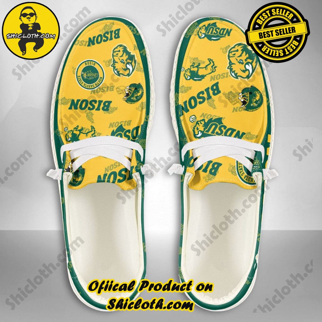 NCAA North Dakota State University Custom Name Hey Dude Shoes