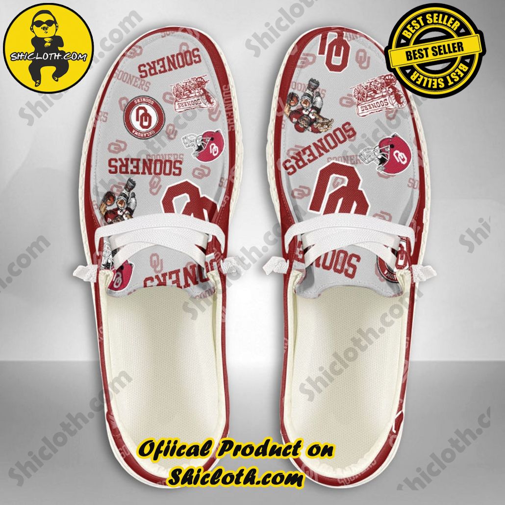 NCAA Oklahoma Sooners Custom Name Hey Dude Shoes